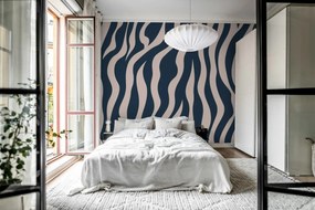 Fototapet, Zebra Lines, Blue &amp; Pink, Rebel Walls