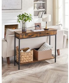 Masă laterală LUVOR maro/negru