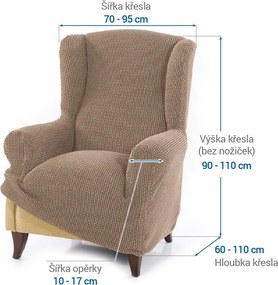 Nueva Textura Huse care se întind foarte bine NIAGARA alunei fotoliu clasic (l. 70 - 95 cm)