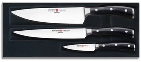 Wüsthof - Set 3 cuțite de bucătărie CLASSIC IKON, negru