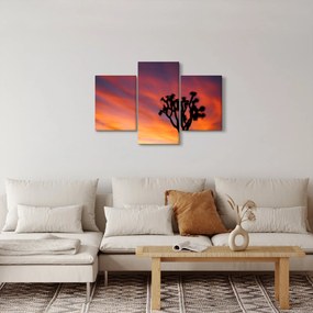 Tablou apus de soare deasupra siluetei unui copac (90x60 cm)