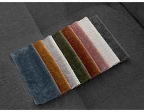 Canapea gri închis cu tapițerie din chenille 237 cm Whesley – Bobochic Paris