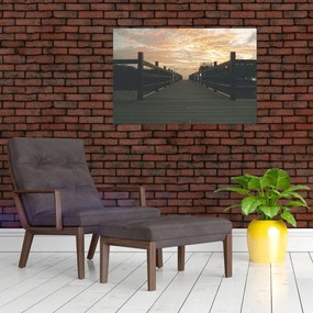 Tablou - Ponton de lemn, lac (90x60 cm)