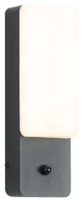 Lampă de perete de exterior neagră cu senzor crepuscular, inclusiv LED - Shift