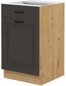 Dulap inferior de bucătărie Sheila 50 ZL 1F BB (stejar artisan + grafit). 1040889