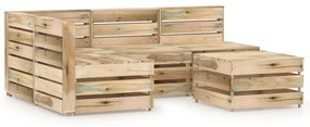 3068065 vidaXL Set mobilier de grădină, 5 piese, lemn de pin verde tratat