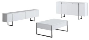 Mobilier living Luna set (Alb + Argintiu) . 1102330
