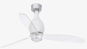 Lustra cu Ventilator si telecomanda MINI ETERFAN M alb mat/transparent