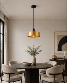 Lampă suspendată pe cablu HAKI 1xE27/60W/230V auriu/negru