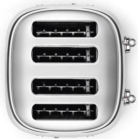 Prăjitor de pâine SMEG 50's Style TSF03SSEU, 2000 W, 4 felii, 6 niveluri, Tava pentru firimituri, Cablu integrat, Oțel inoxidabil, Argintiu