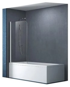 Paravan de cada Fluminia Round 1 80x140 cm sticla securizata