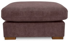 Taburet maro închis cu tapițerie din imitație de piele Hamburg – Scandic