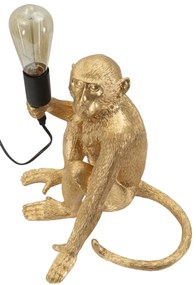 Mauro Ferretti Lampă De Masă Design Maimuță Șezută Auriu Cm 33X33X30 | Aosom Romania