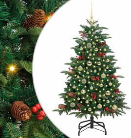 vidaXL Brad de Crăciun artificial Verde 150 cm PVC și metal și plastic