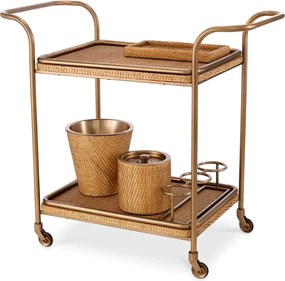 Gheridon, Masuta cu roti din ratan design LUX Pescara