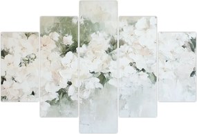 Tablou - Abstracție de Flori Albe (150x105 cm)