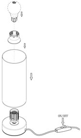 Eglo 95776 - Lampa de masa DAMASCO 1 1xE27/60W/230V