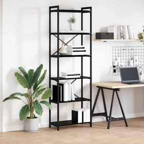 vidaXL Bibliotecă Stejar negru 60 x 30 x 188 cm PAL