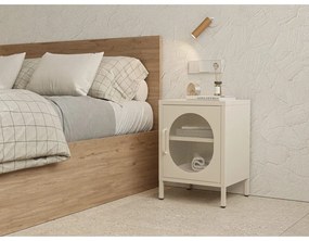 Noptieră crem din metal Diora – Marckeric