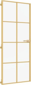 vidaXL Ușă de interior Slim auriu 83x201,5cm sticlă temperată/aluminiu