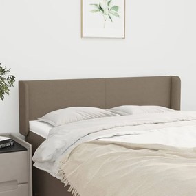 vidaXL Tăblie de pat cu aripioare gri taupe 147x16x78/88 cm textil