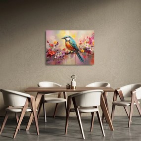 Tablou pe sticlă - Pictura de o pasăre (70x50 cm)