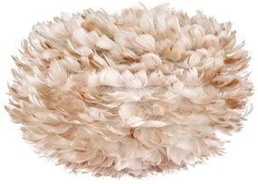 Abajur modern cu pene de gasca EOS maro deschis, 35cm
