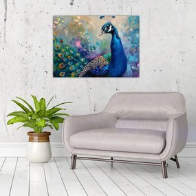 Tablou - Pictura de un păun (70x50 cm)