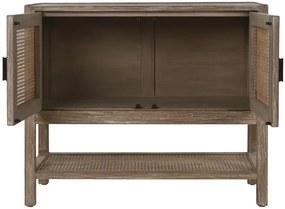 Comoda, natur, din lemn de bayur si rattan, Seraphine