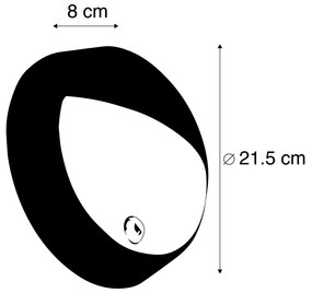 Lampă de perete exterioară neagră cu LED cu senzor de mișcare IP54 - Hortus