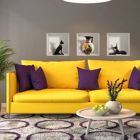 Set 3 autocolante 3D pentru perete Ambiance Egyptian