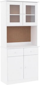 vidaXL Dulap înalt ALTA, alb, 77x35x165 cm, lemn masiv de pin