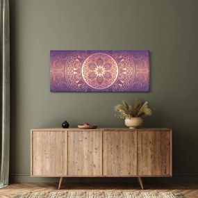 Tablou - Mandala pe gradient violet (120x50 cm)