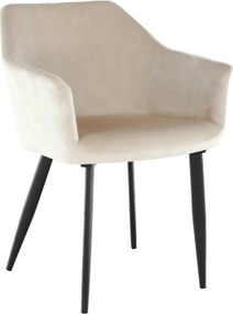 Scaun ODOVEL, bej/negru, tesatura/metal, 56x63x82 cm