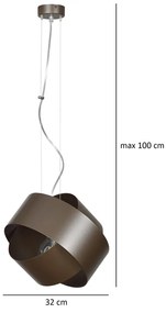 Pendul Drop Wenge 790/4 Emibig Lighting, Modern, E27, Polonia