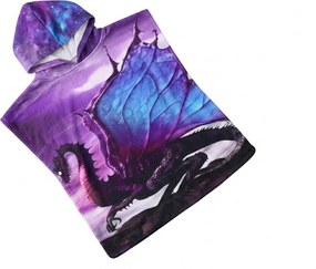 Poncho pentru copii DRAK mov Dimensiune: 60 x 120 cm