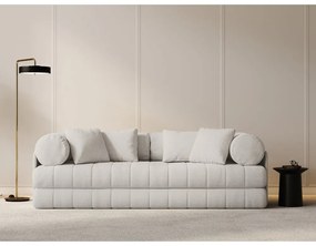 Canapea bej extensibilă cu tapițerie din țesătură bouclé 206 cm Kemi – Cosmopolitan Design