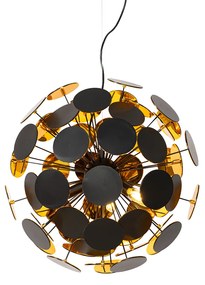 Lampă suspendată design negru și auriu - Cerchio