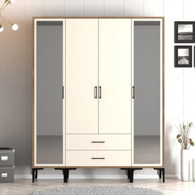 Dulap de haine Kiara RTR (Nuc + Crem). 1088538