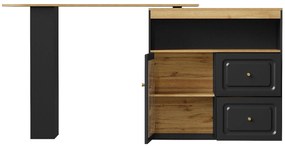 Dulap sideboard rotativ 360°, Negru | Aosom Romania