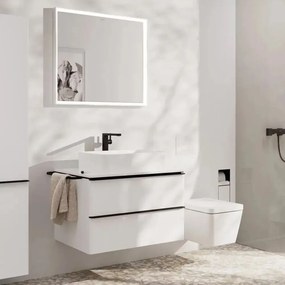 Baterie lavoar inalta Hansgrohe Tecturis E EcoSmart+ 240 Fine CoolStart finisaj negru mat