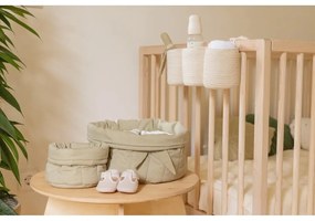 Cutii de depozitare pentru copii verde-deschis 2 buc. din material textil ø 30x20 cm Bambie Olive – Lorena Canals