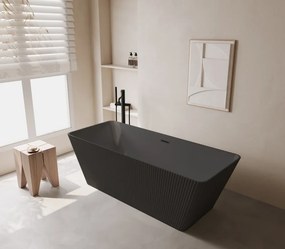 Cada acril freestanding, Negru Mat, 160x75x58 cm, 5038S