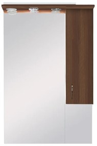 Dulap suspendat pentru baie Bianca Plus 65, culoare Aida, nuc, deschidere pe dreapta