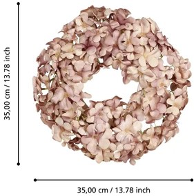 Coroniță de flori artificială Eglo 428208 SOLVANG d. 35 cm roz