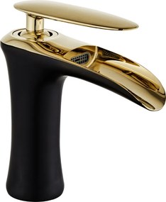 Mexen Lyra baterie pentru chiuvetă, negru/auriu - 745300-75