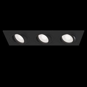 Corp incastrabil cu 3 spoturi directionabile Atom negru MY-DL024-2-03B