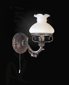 Aplica de perete clasica design italian din alama cu lemn 2810