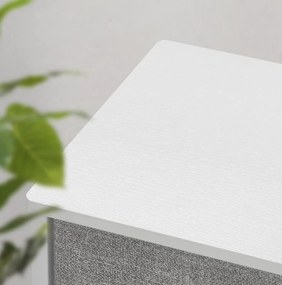 Comoda cu sertare TRENILO 80x81,5 cm, alb/gri