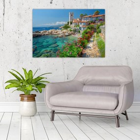 Tablou - Sat pitoresc de coastă (90x60 cm)